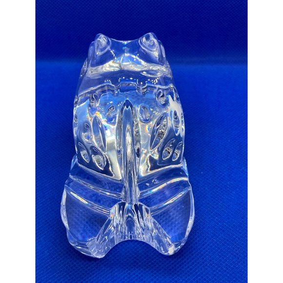 Waterford Crystal Frog Figurine with etch Mark Paperweight - Picture 4 of 8
